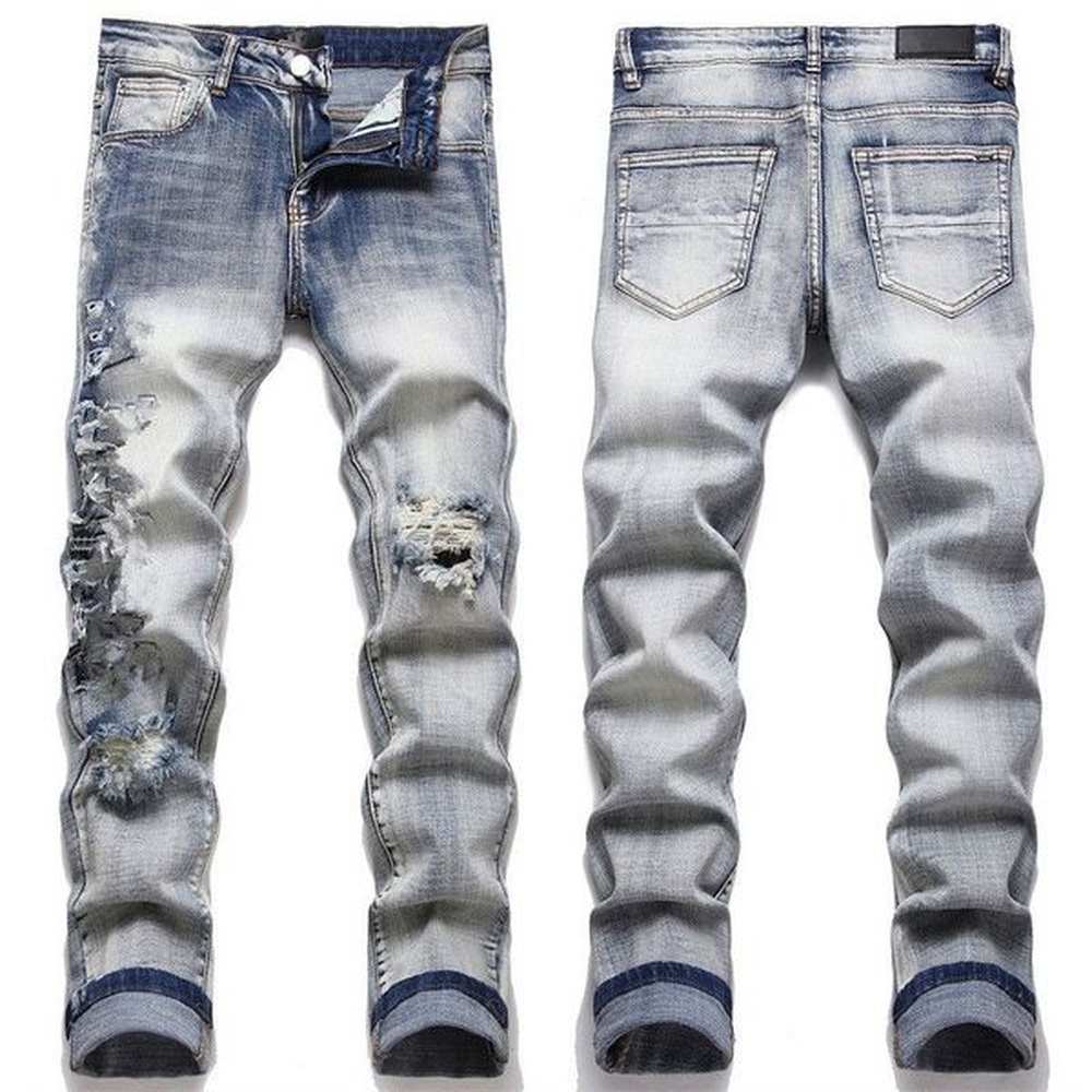 miri jeans mens designer jeans high quality fashion mens jeans cool style luxury designer denim pant distressed ripped biker black jean slim