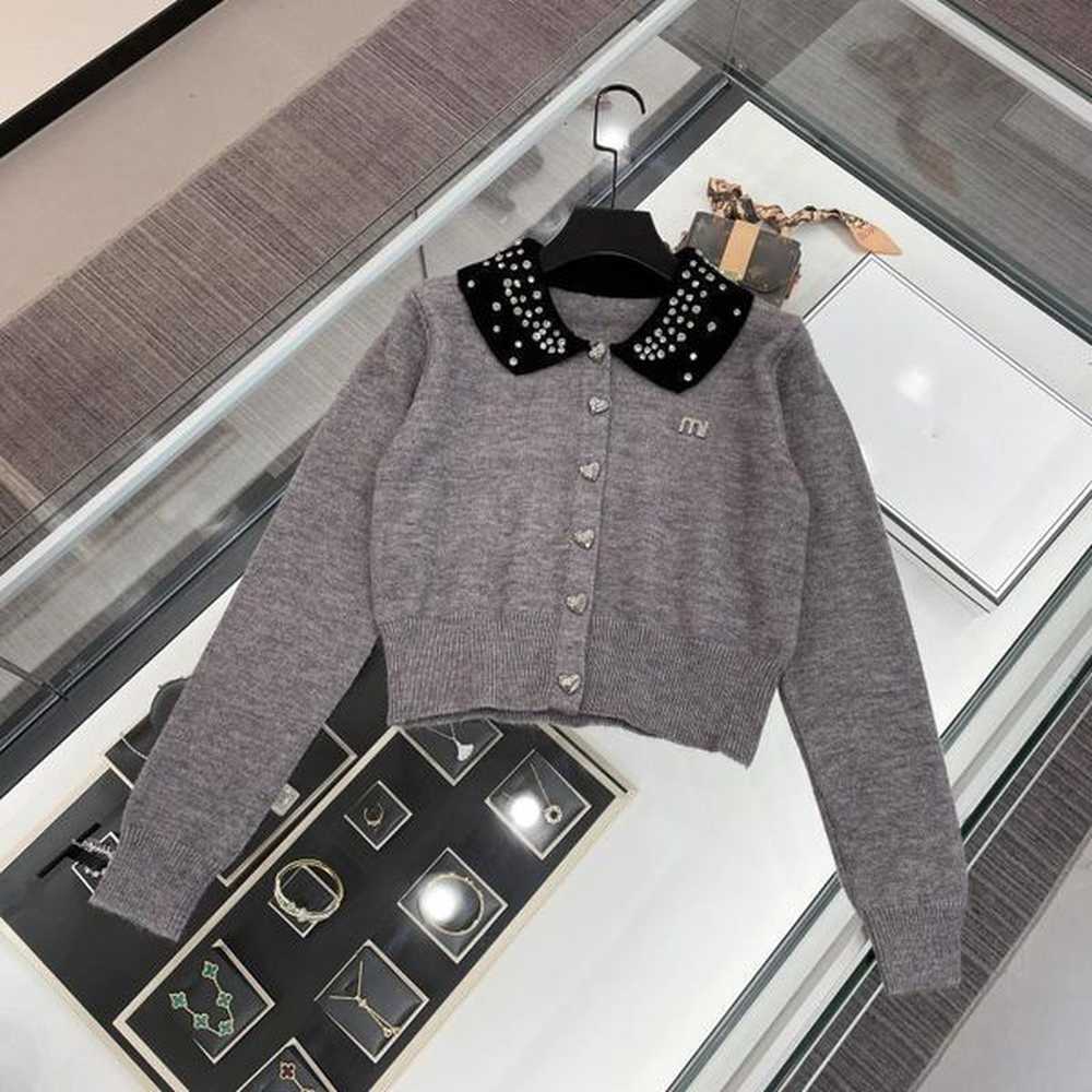 miuu luxury turndown collar pullover sweater women miuu miuu winter