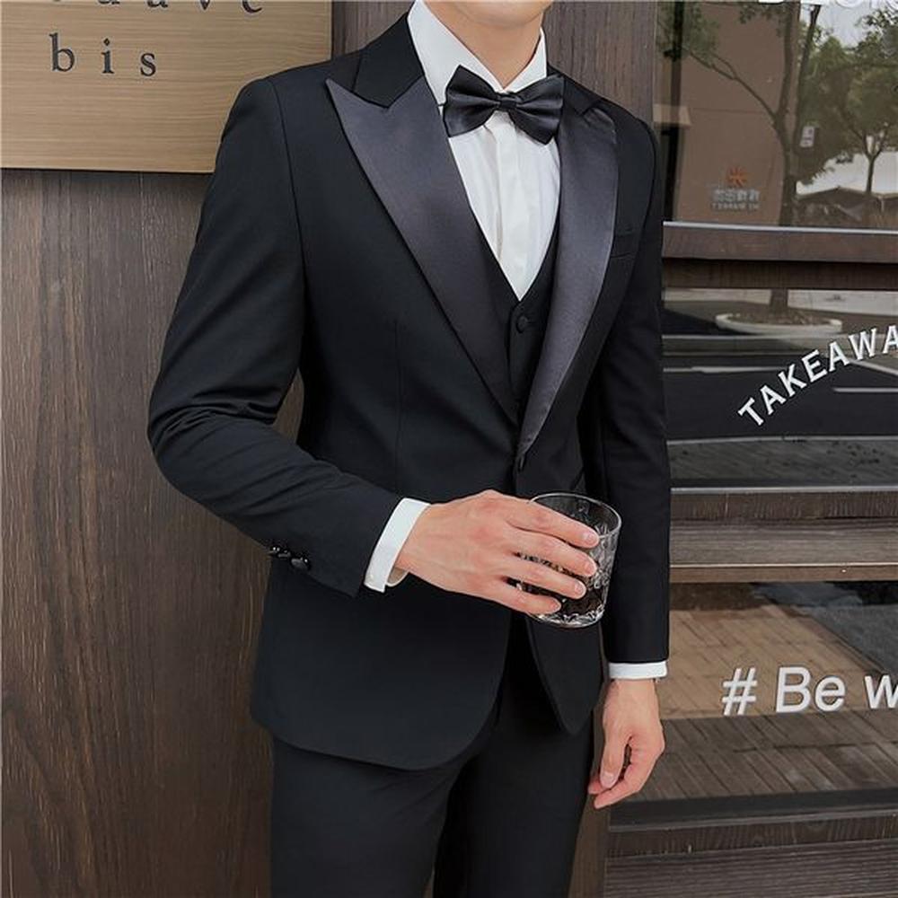 M1227Men's three-piece suit business formal casual blazer