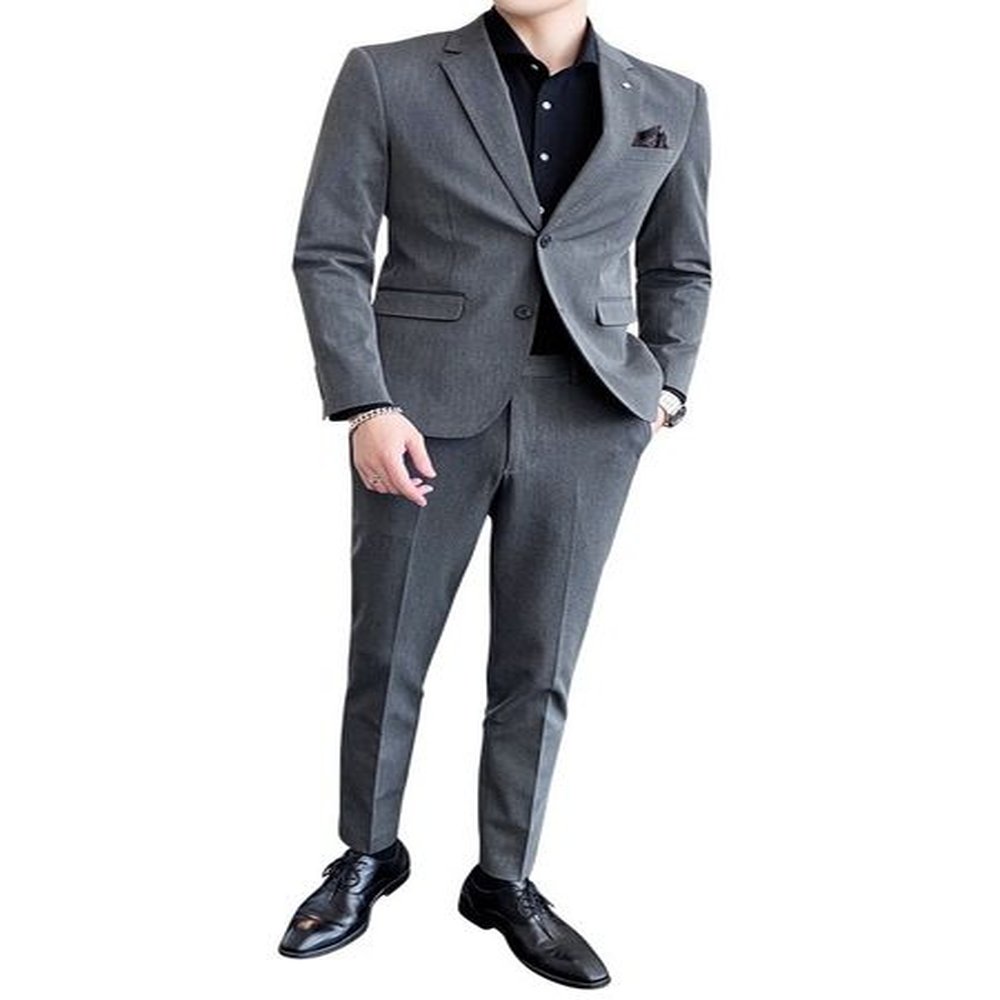 M12192Men's two-piece suit, business suit, formal suit, Korean style, slim fit