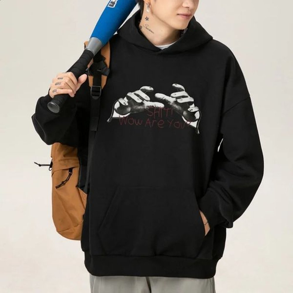 MMS printed hoodies for men and women autumn winter styles American couple casual soft jackets 240826