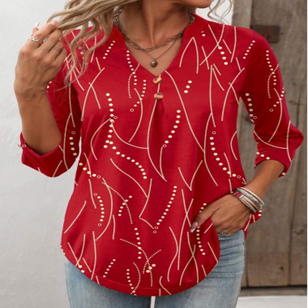 modlily black friday red hot stamping geometric print t shirt