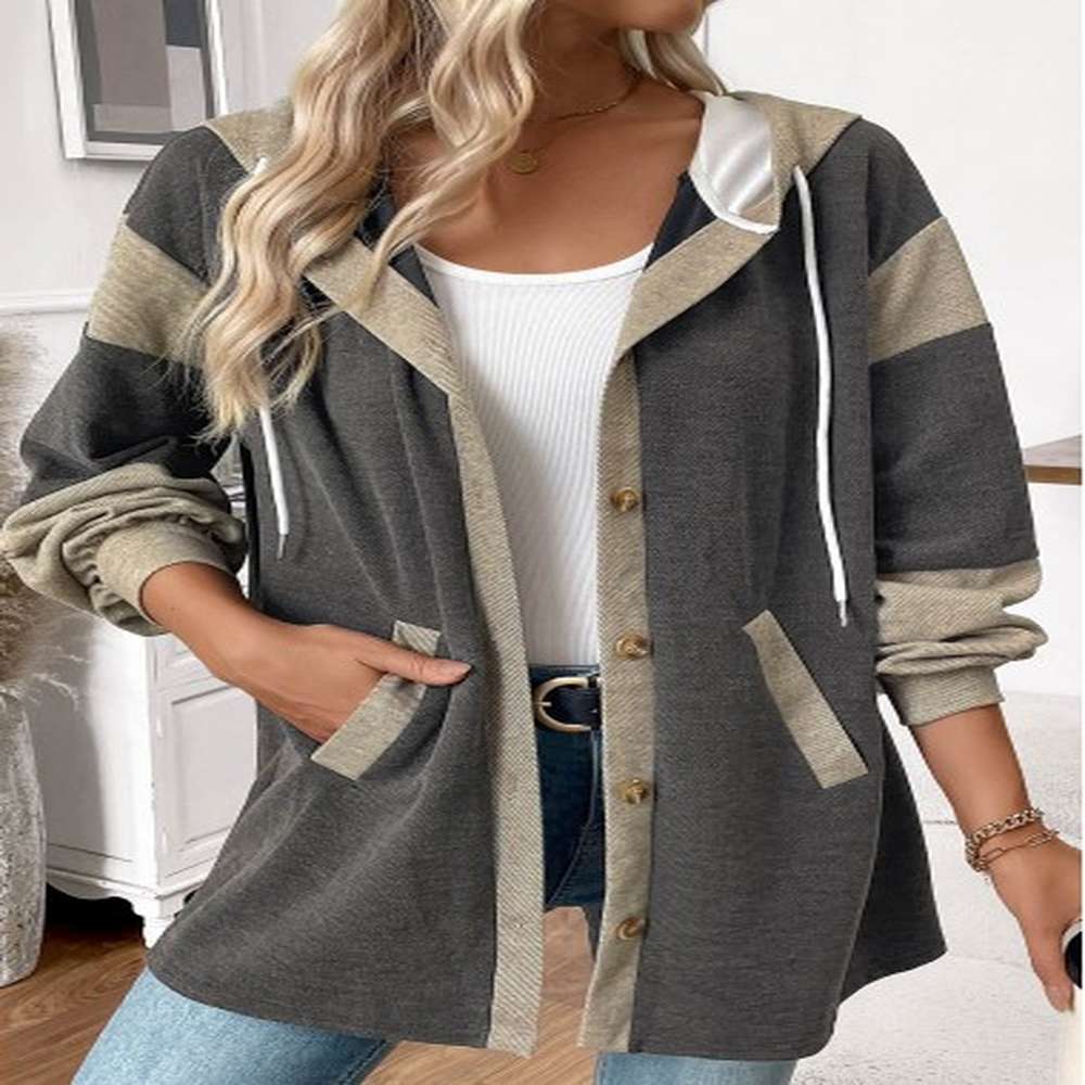 modlily dark grey marl tummy coverage long sleeve hoodie
