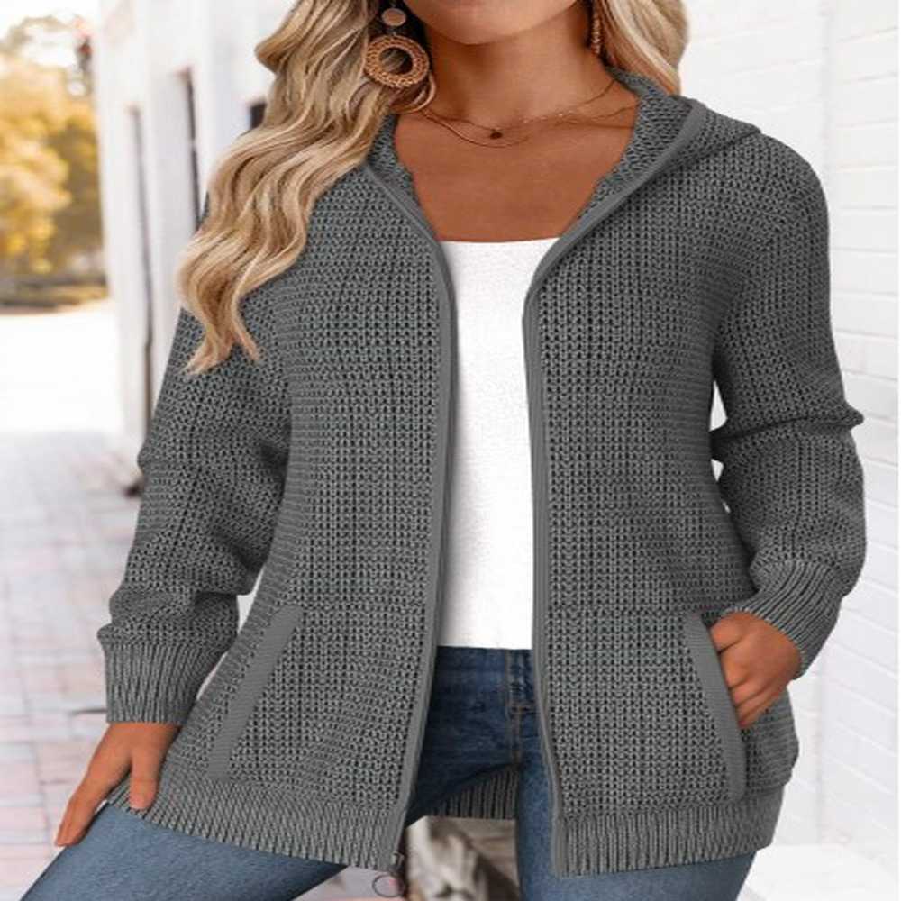 modlily dark grey tummy coverage long sleeve hooded coat