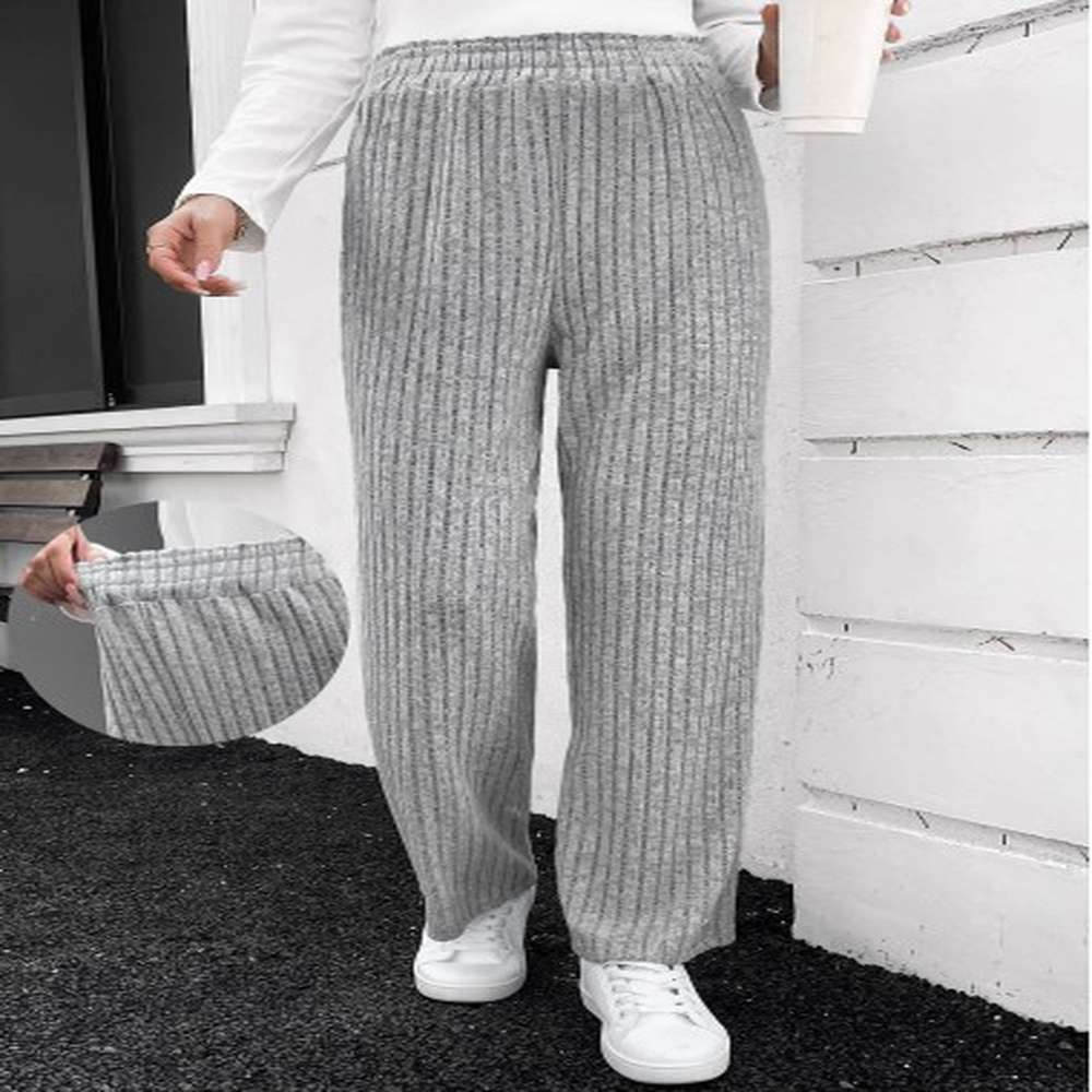 modlily elastic waist grey high waisted pants xl