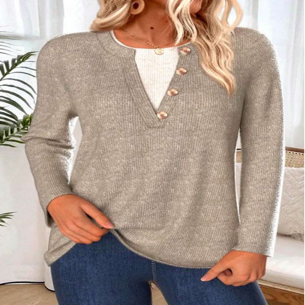 modlily gray brown tummy coverage long sleeve t shirt