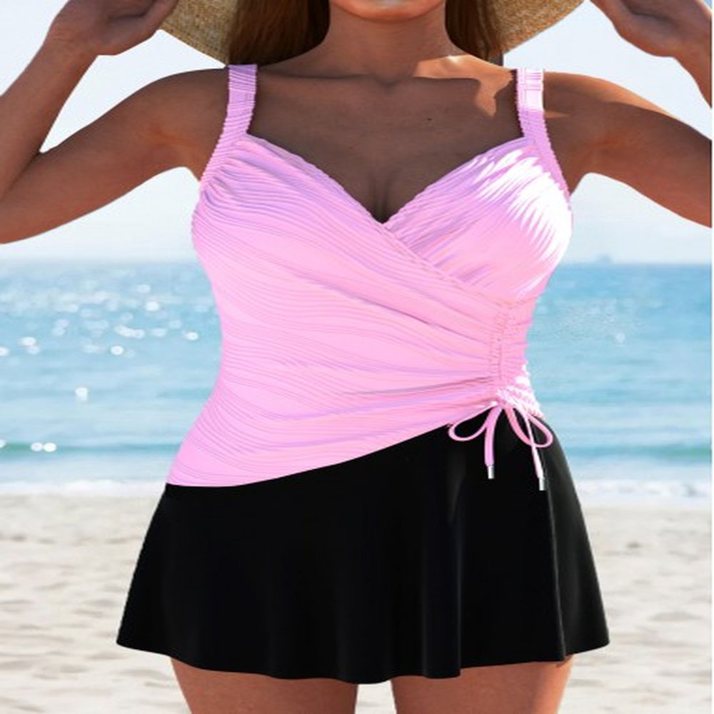 modlily jacquard detail pink one piece swimdress s