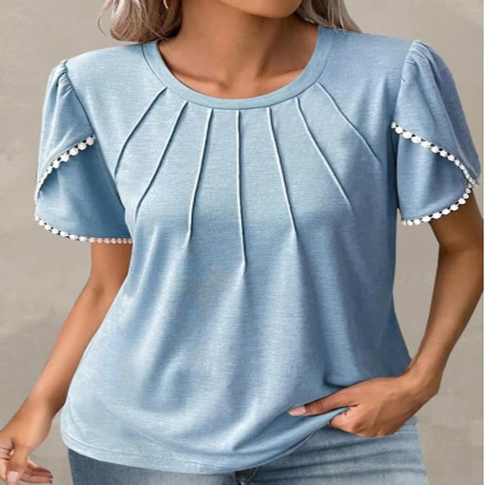 modlily light blue patchwork short sleeve t shirt m