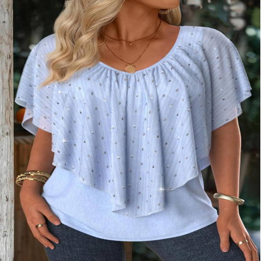 modlily light blue tummy coverage sleeveless v neck t shirt