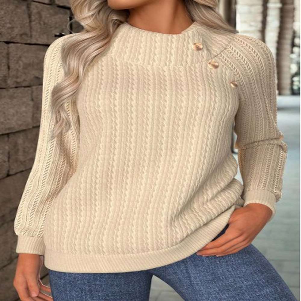 modlily light camel tummy coverage long sleeve high neck sweatshirt