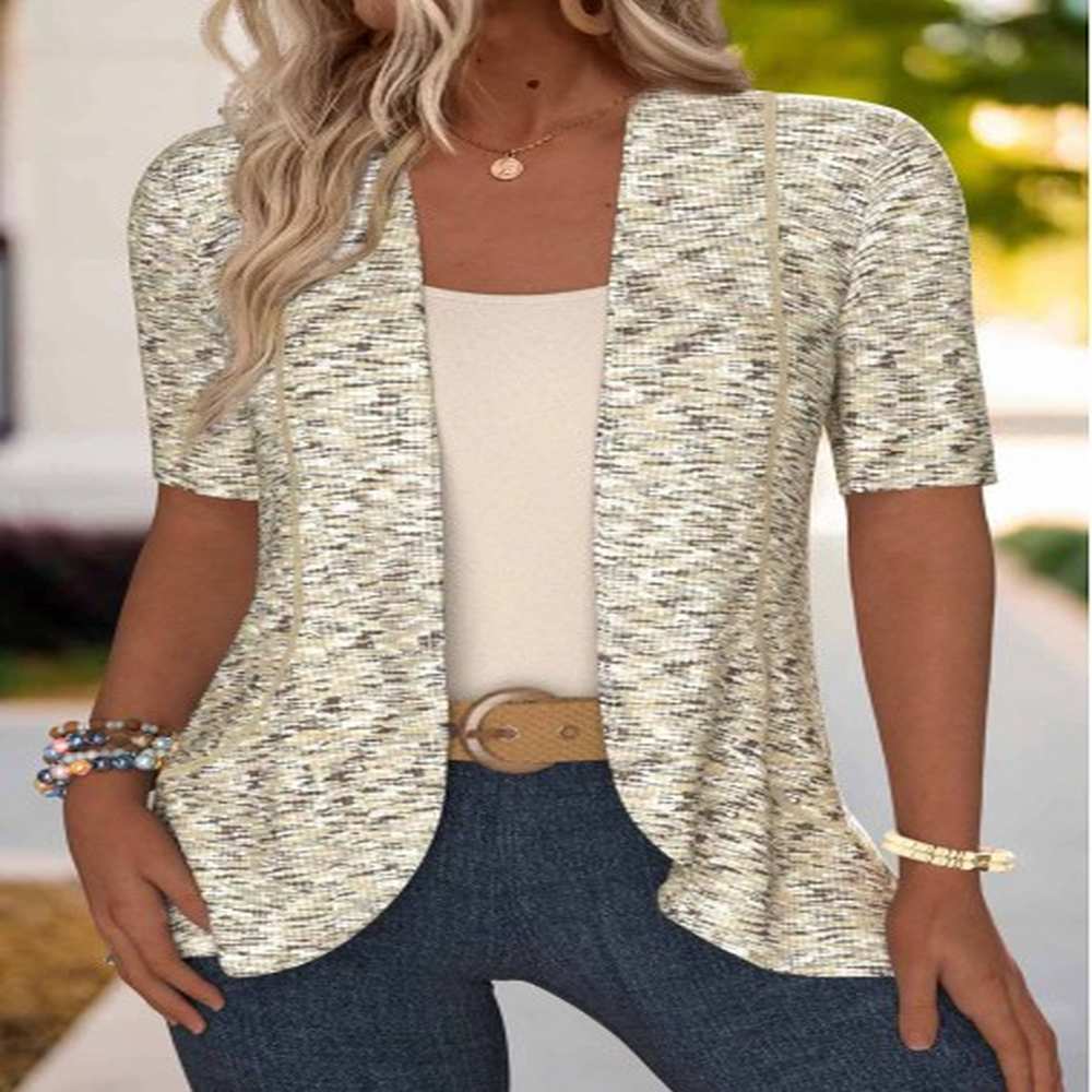 modlily light coffee open front sleeve coat xxl