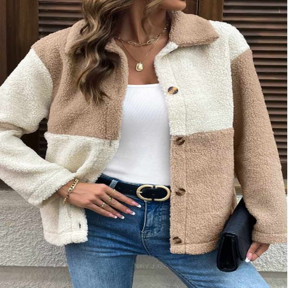 modlily light coffee tummy coverage long sleeve coat l