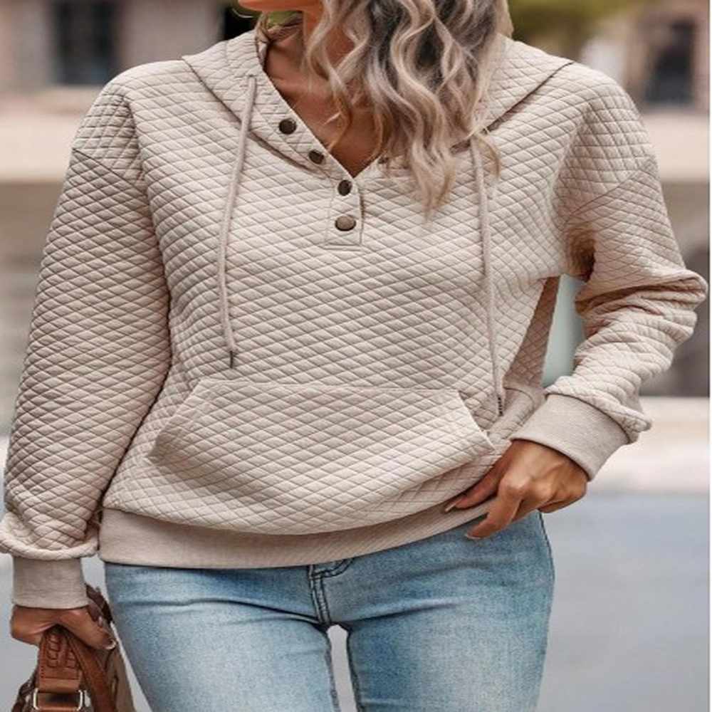 modlily light coffee tummy coverage long sleeve hoodie xl