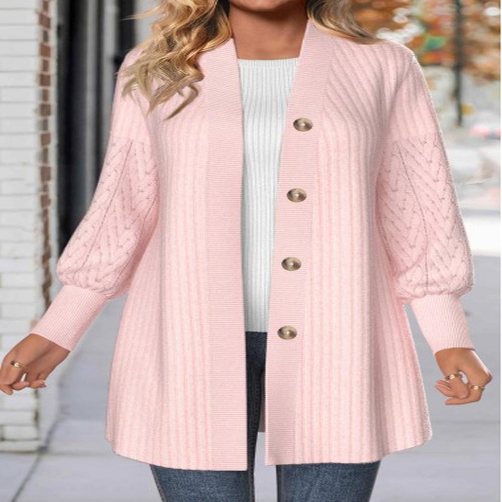 modlily light pink button lace long sleeve coat l