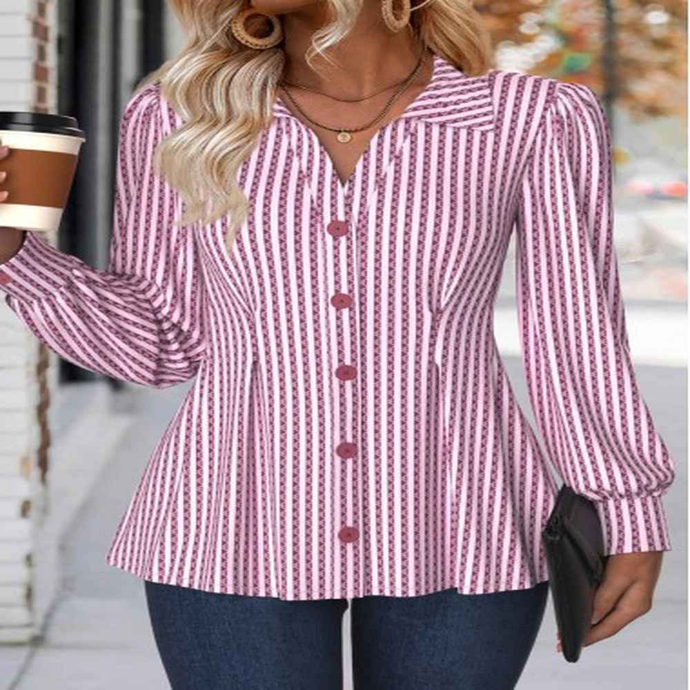 modlily light pink tummy coverage striped long sleeve shirt