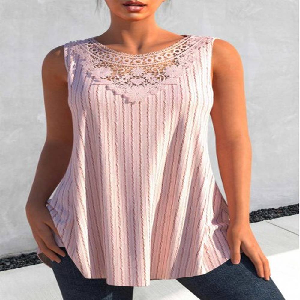 modlily light pink twisted round neck tank top s