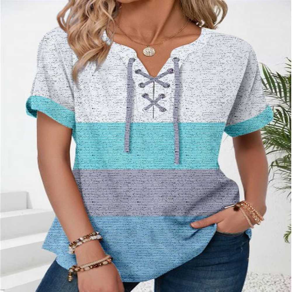 modlily mint green lace up short sleeve t shirt
