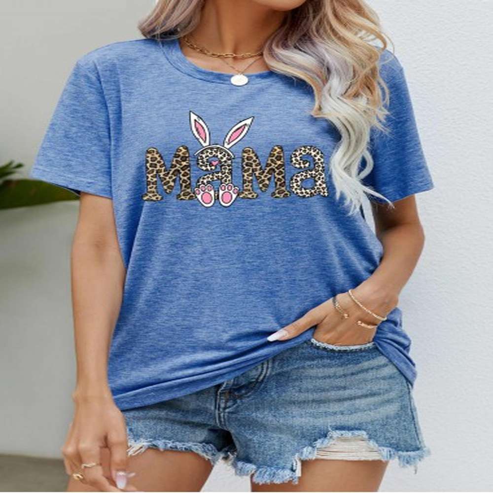 modlily motheraposs day dusty blue letter print t shirt