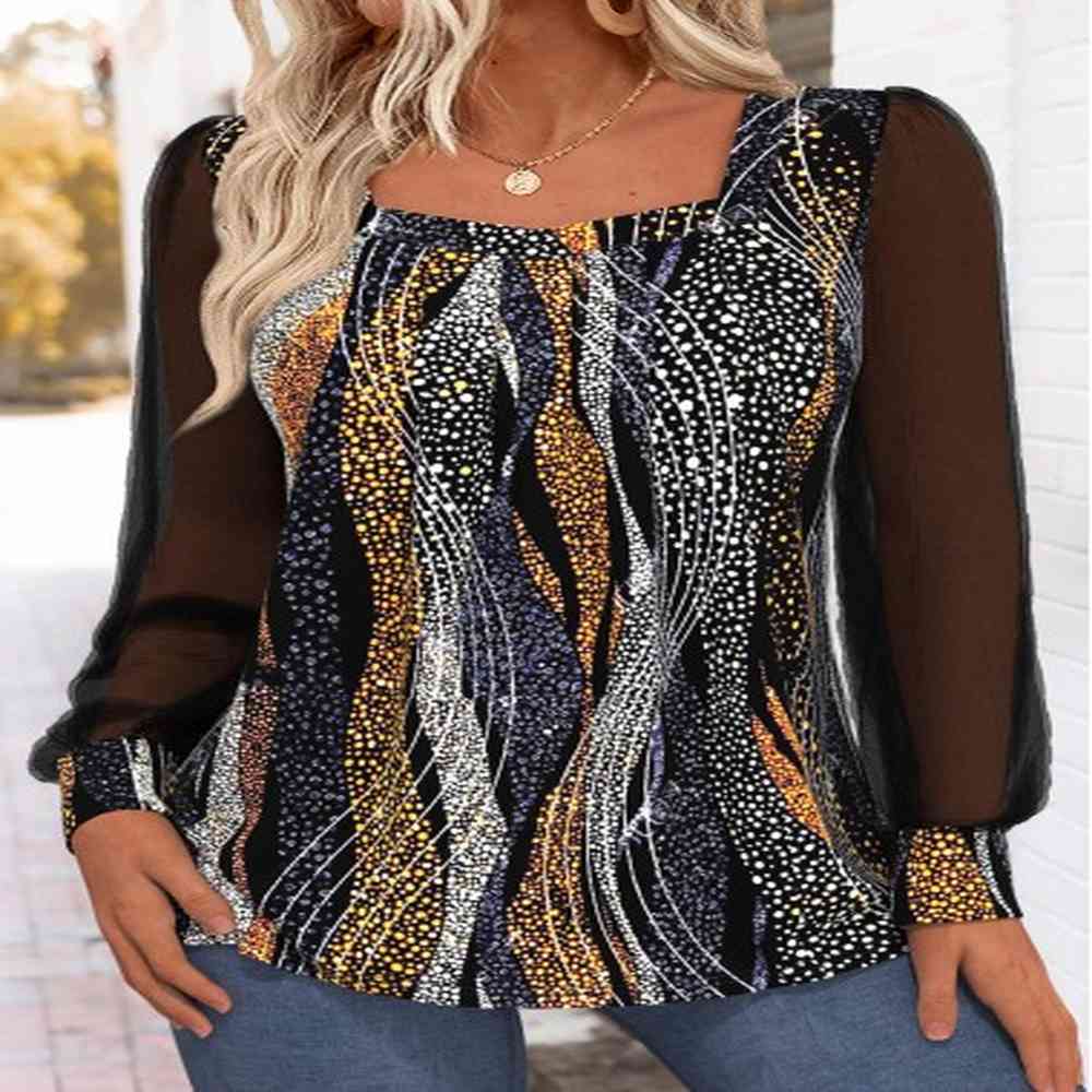 modlily multi color tummy coverage dazzle colorful print t shirt