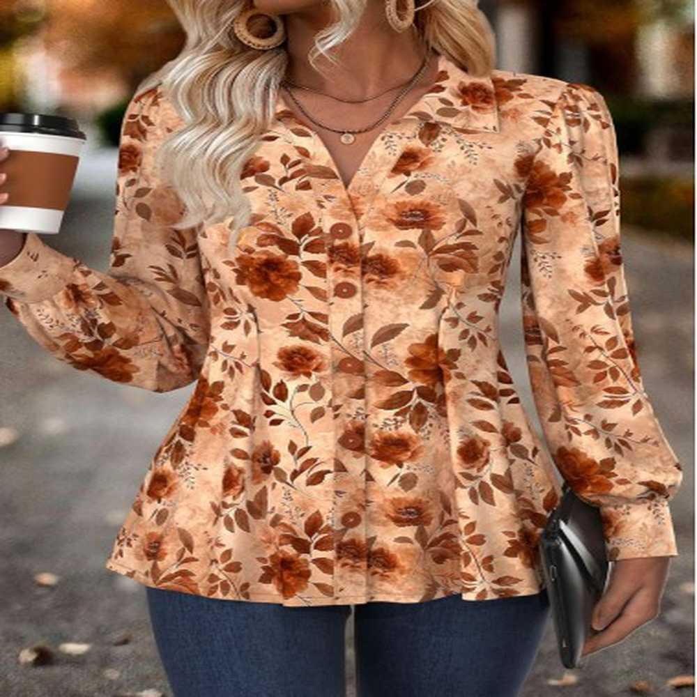 modlily multi color tummy coverage floral print long sleeve shirt