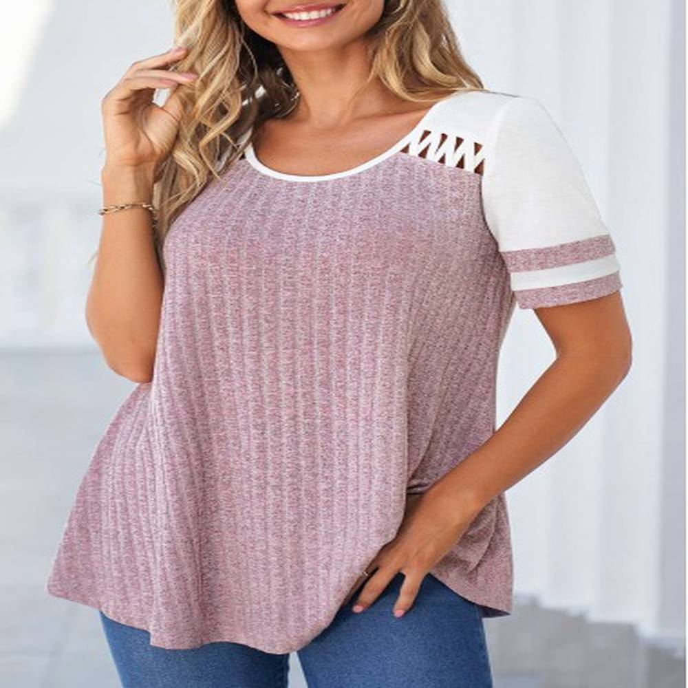 modlily purple cut out short sleeve t shirt s