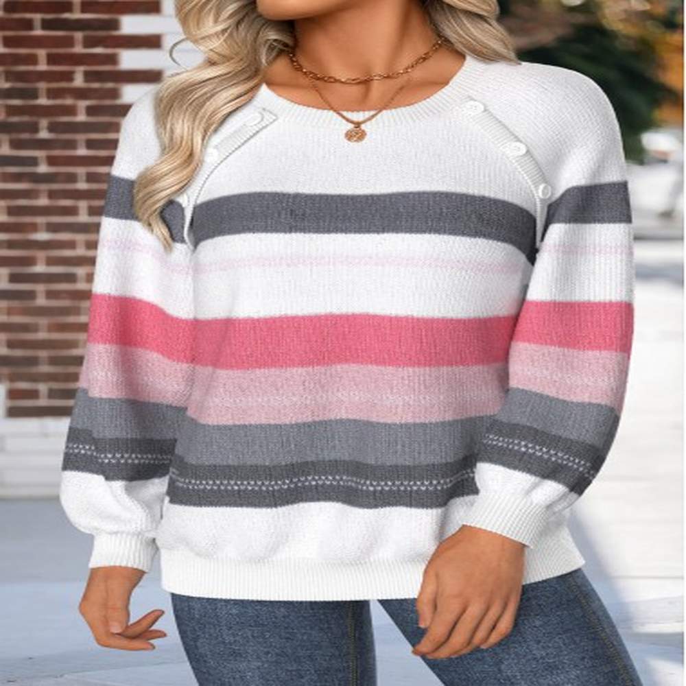 modlily raw white tummy coverage striped long sleeve sweatshirt