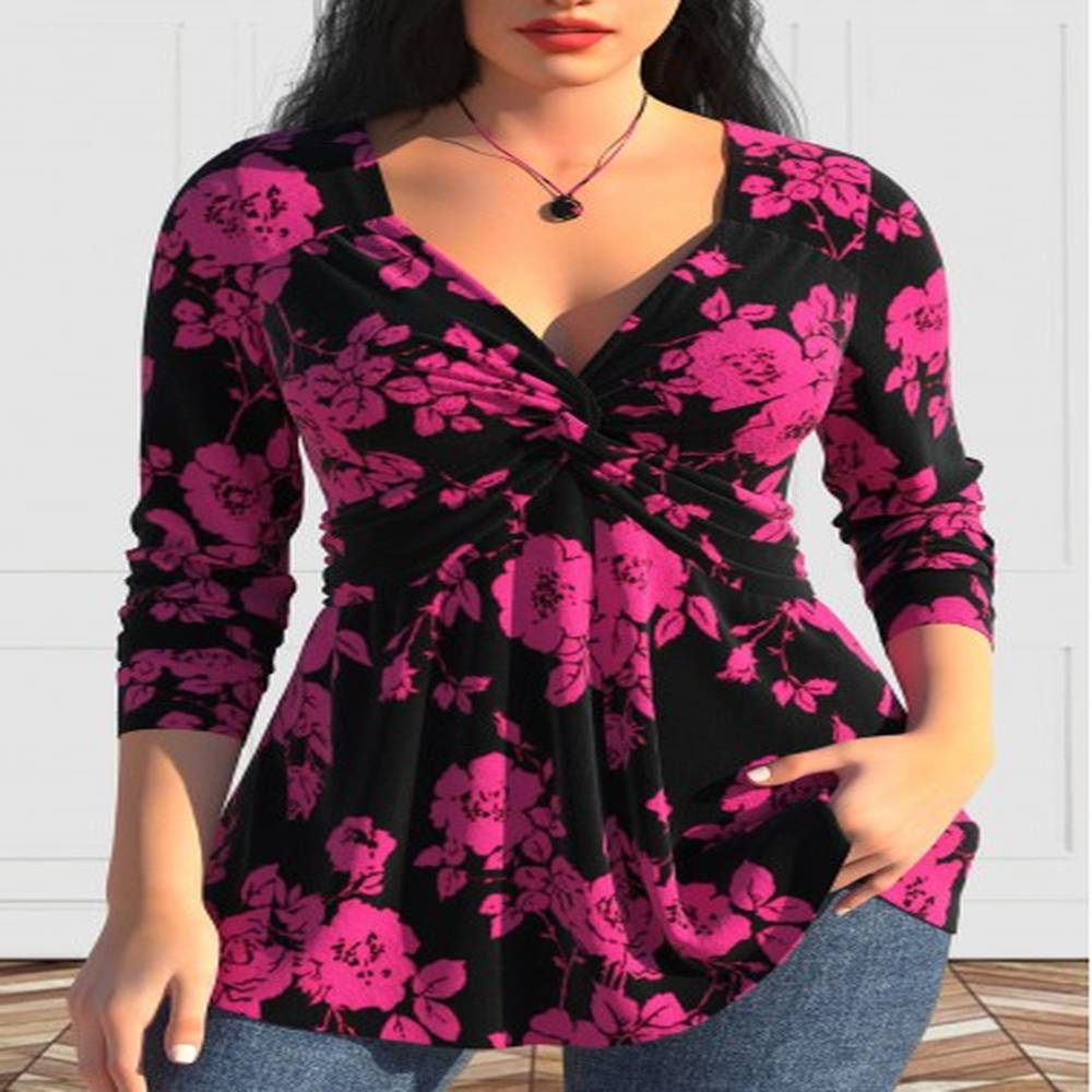 modlily valentineaposs day hot pink twist long sleeve t shirt
