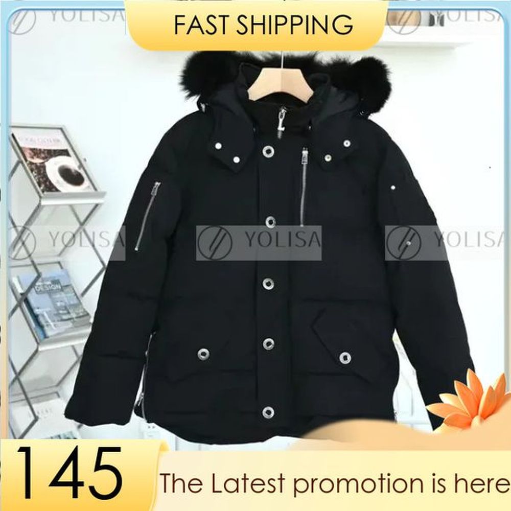 Moose Down Women Fur Collar Parka Winter Knucklescoat Waterproof White Duck Coat Moose Cloak Fashion Men And Women Knuckler Moose Casual Ver