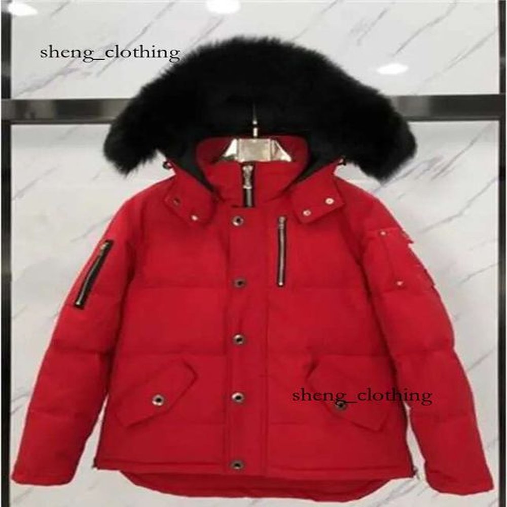 moose knockles Down jacket men's fur collar parka winter waterproof white duck knuckle duster coat cloak fashion men and women couples