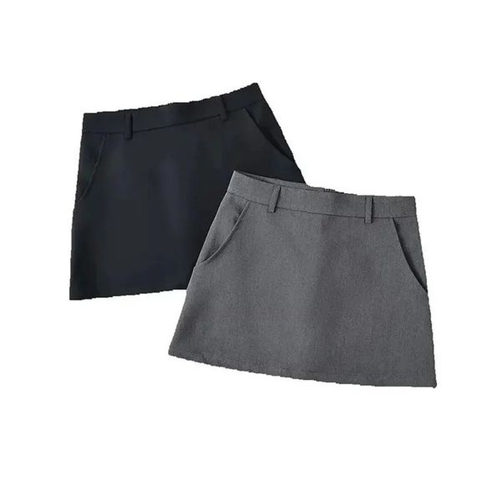 mooyufon women fashion solid back zipper aline mini skirt vintage