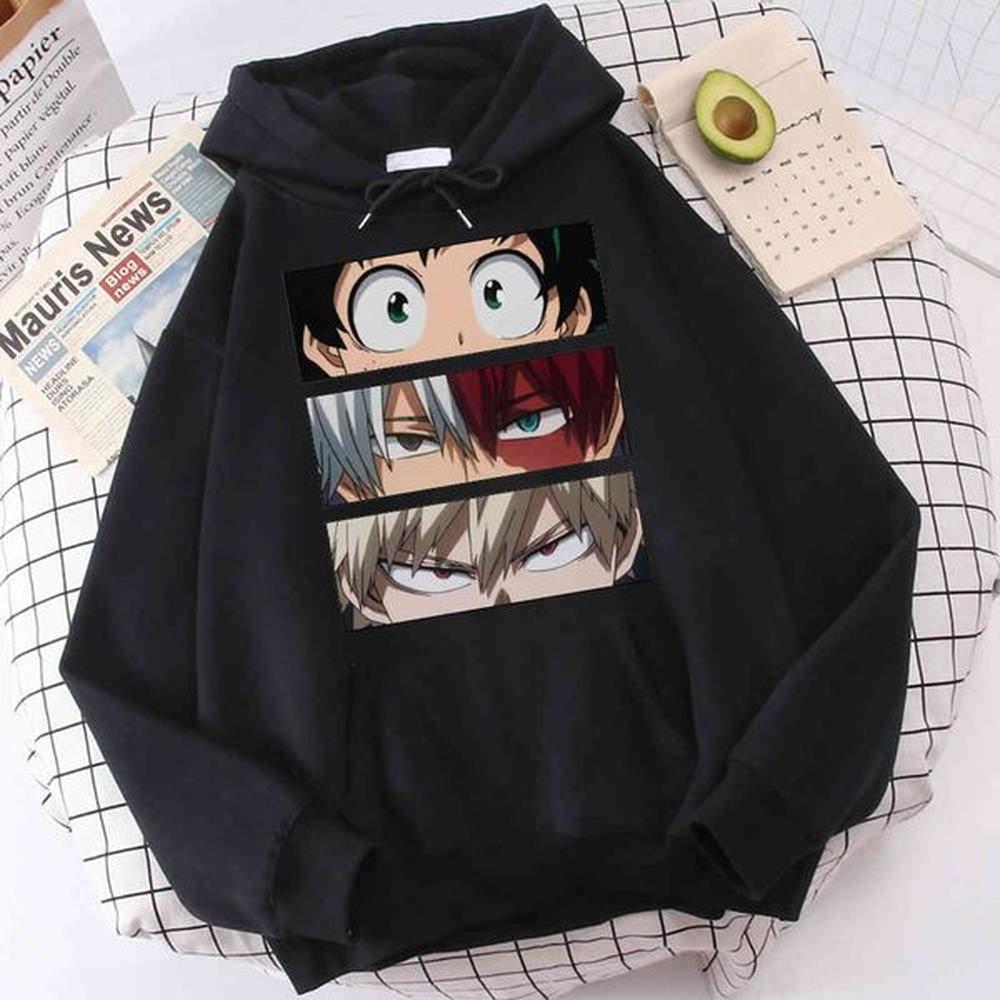 My Hero Academia Hoodies Men's Casual oversized Sweatshirts Japanese Cartoon Loose Hoodie Comfortable Creativity Streetwear Male k86