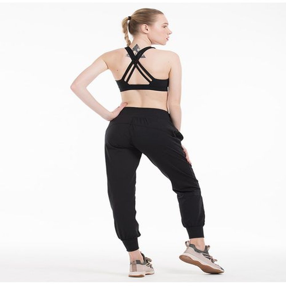 naked feel fabric yoga workout sport joggers pants women waist