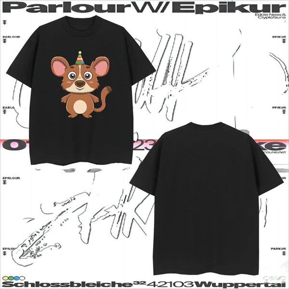 New Arrival Men T Shirts 230g Pure Cotton mouse Street Tees Breathable Soft Designer Tshirt for Man Woman DIY Printed
