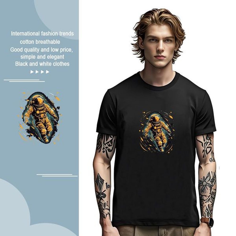 New Arrival universe Men Tops Tees 230g Cotton Mens T Shirts Custom Printing Casual Daily Wear Breathable Soft Popular Tops Shirt