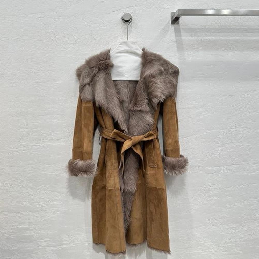 new autumn and winter imported deer skin velvet fur integrated