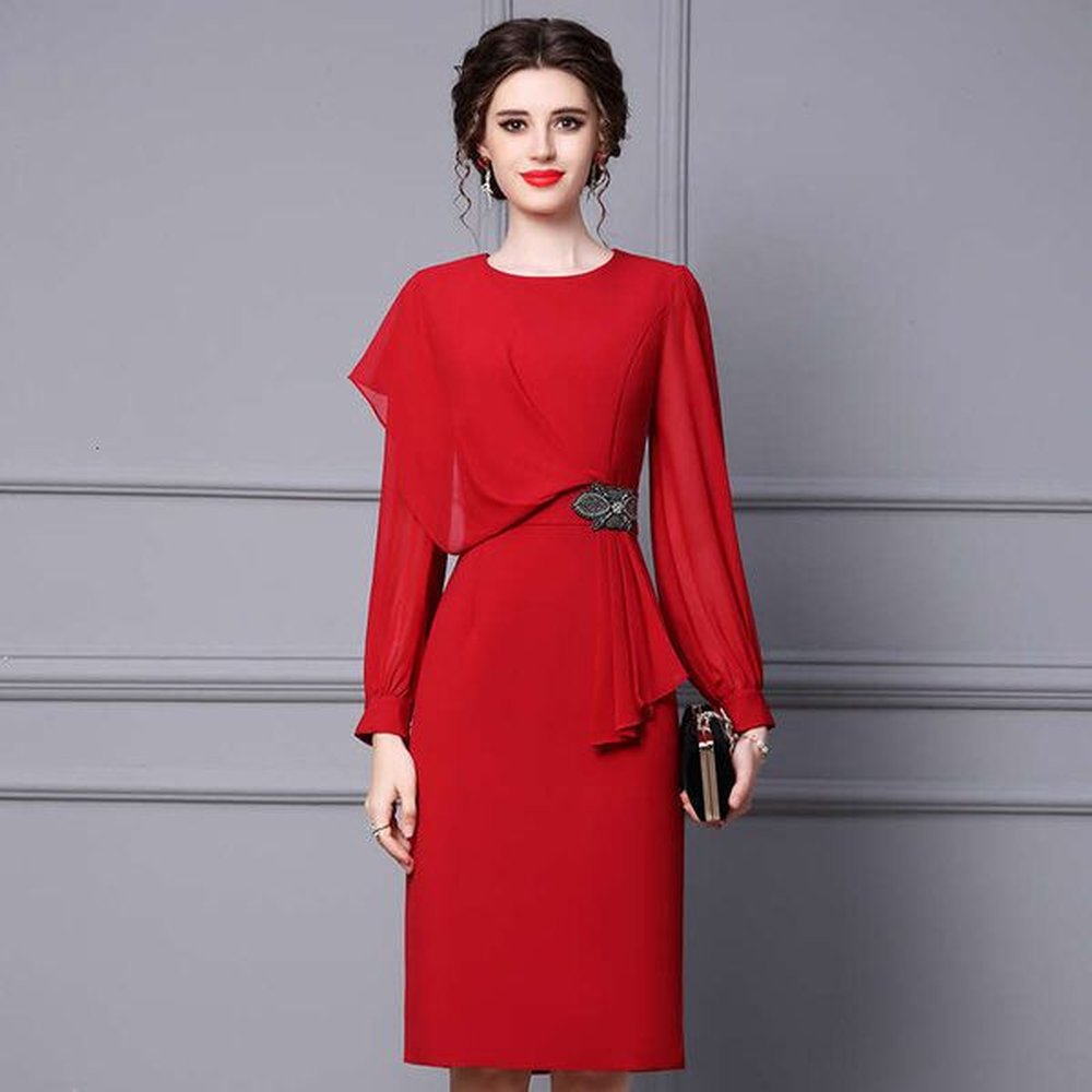 new autumn dress with goddess like temperament a sense