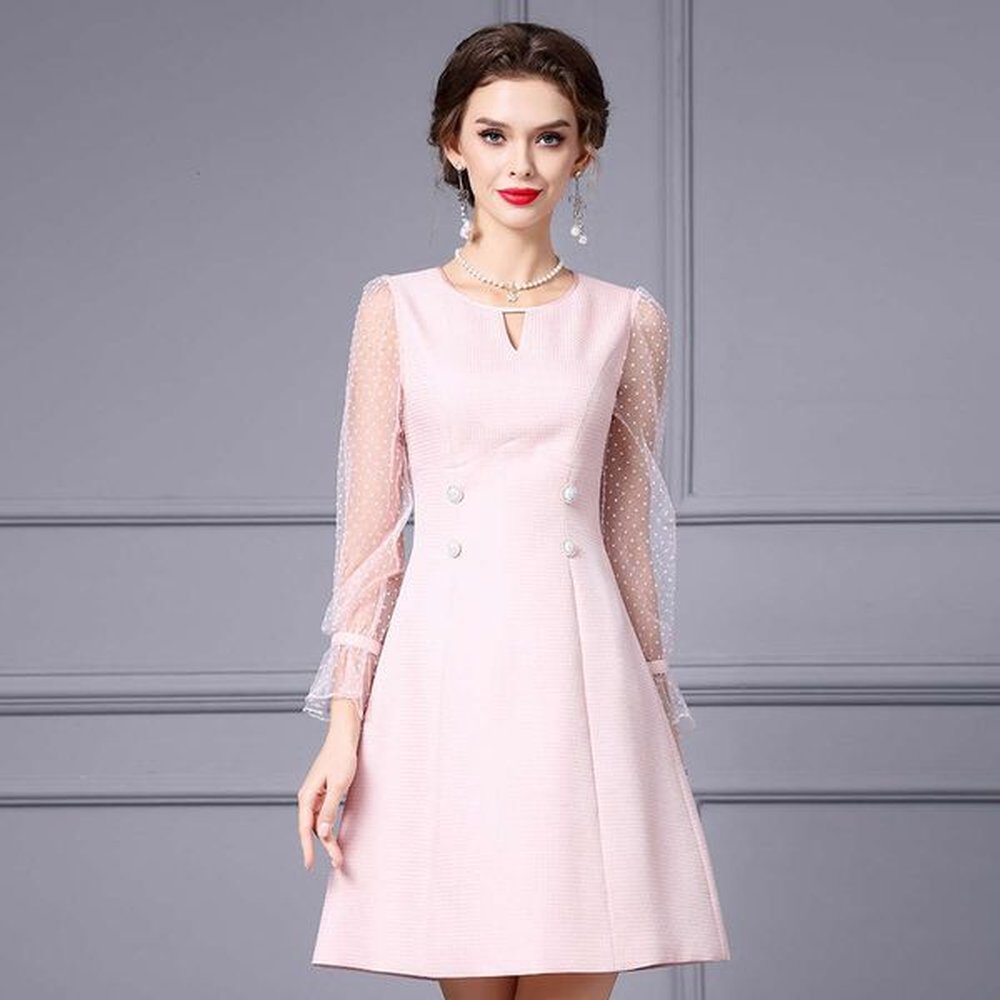 new autumn dress womens long sleeved highend sweet temperament