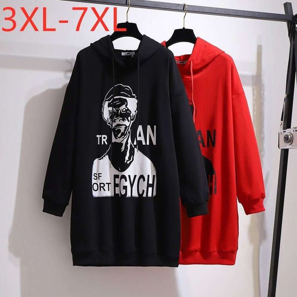 new autumn winter plus size women clothing hoodie large long