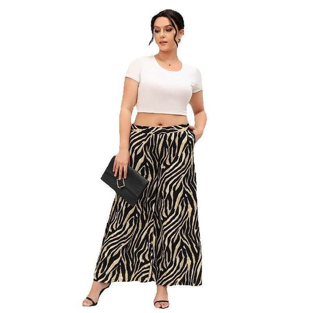 new bestselling oversized leopard print wide leg pants with loose