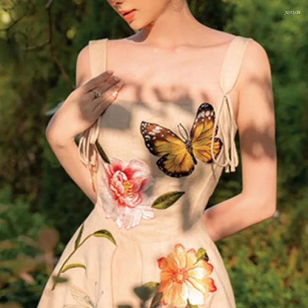 new casual dresses summer threedimensional printing dress women retro slim