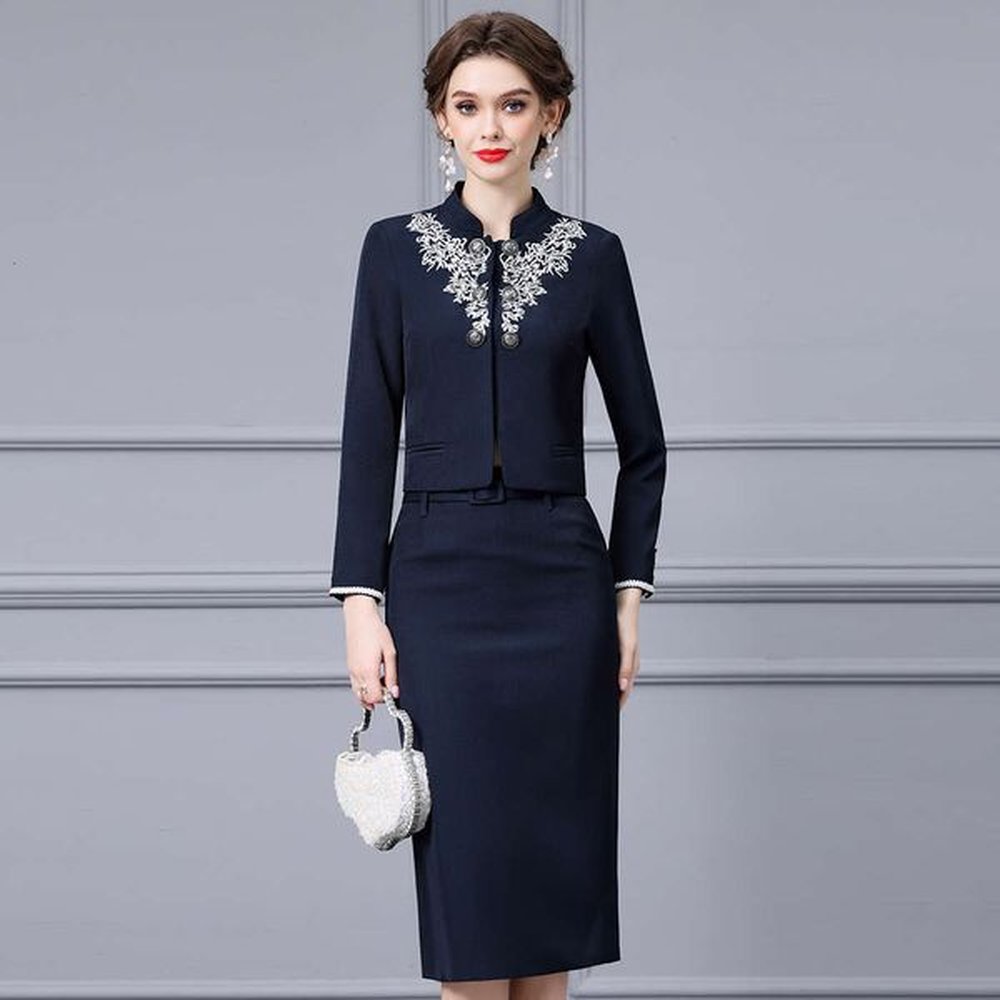 new chinese style hand embroidered small stand up collar short