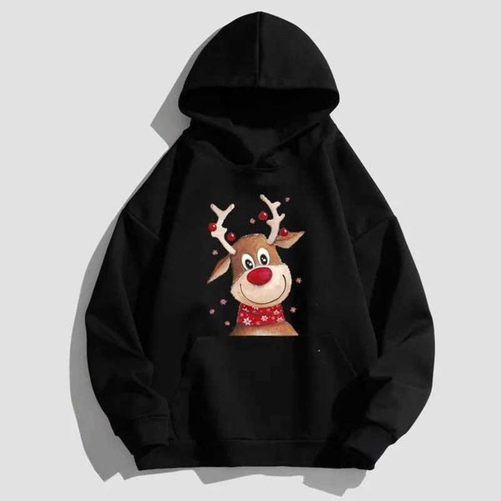 New Christmas Deer Hoodies Print Men Woman Fashion Hoody Hoodie Streetwear Hooded Sweatshirts Harajuku Pullovers Unisex Clothing LX241113