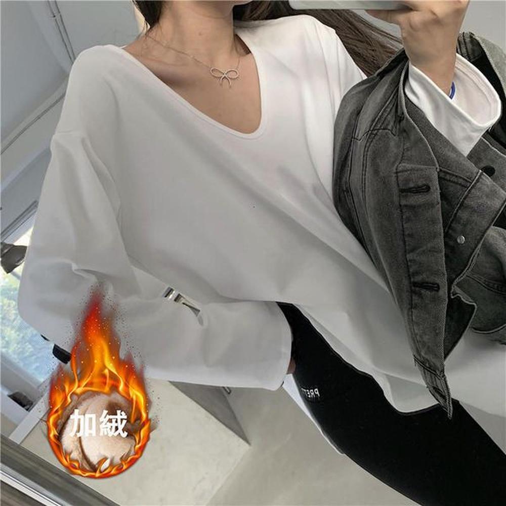 new designer autumn and winter new loose solid color