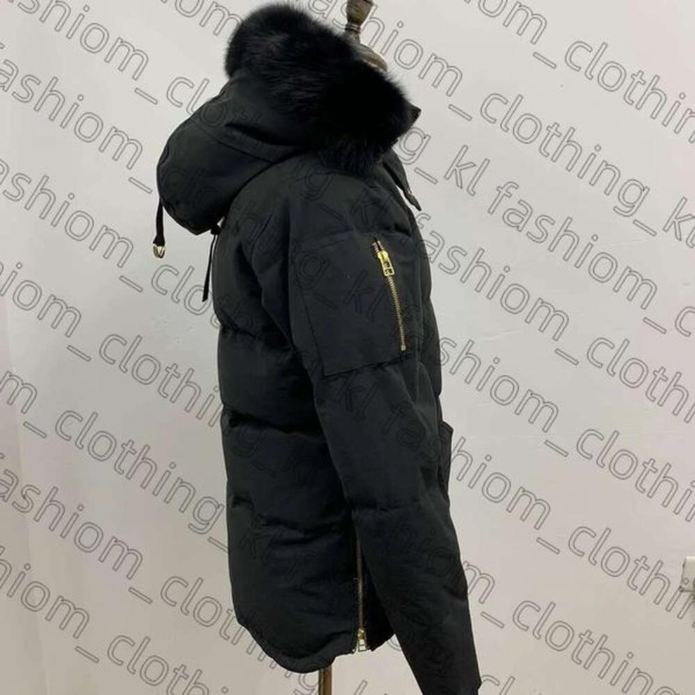 New Designer Jacket Moose Knuckes Man Down Jacket Outdoor Leisure Coats Windproof Overcoat Waterproof Puffer Thick Colla Real Wolf Fur Top M