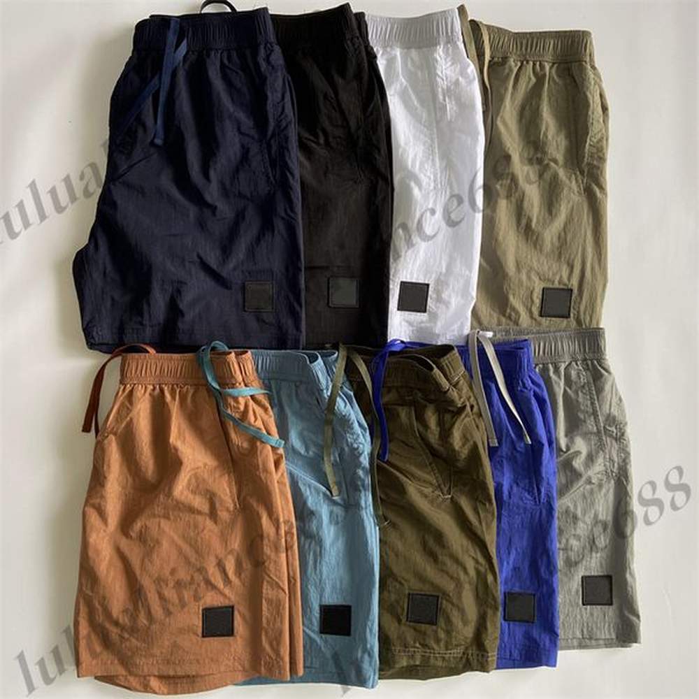 2024 New Designer Stone Short Mens Track Pant Nylon Swim Loose Outdoor Street Man Jogging Shorts Fiess Sweatpants 9 Colors Casual Pants