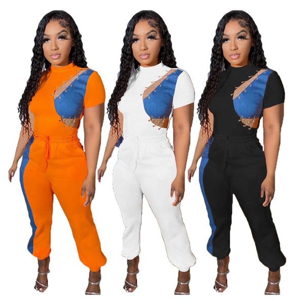 new designer summer outfits women tracksuits two piece sets short