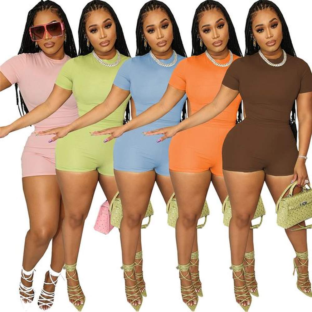 new designer summer tracksuits two piece sets women outfits short
