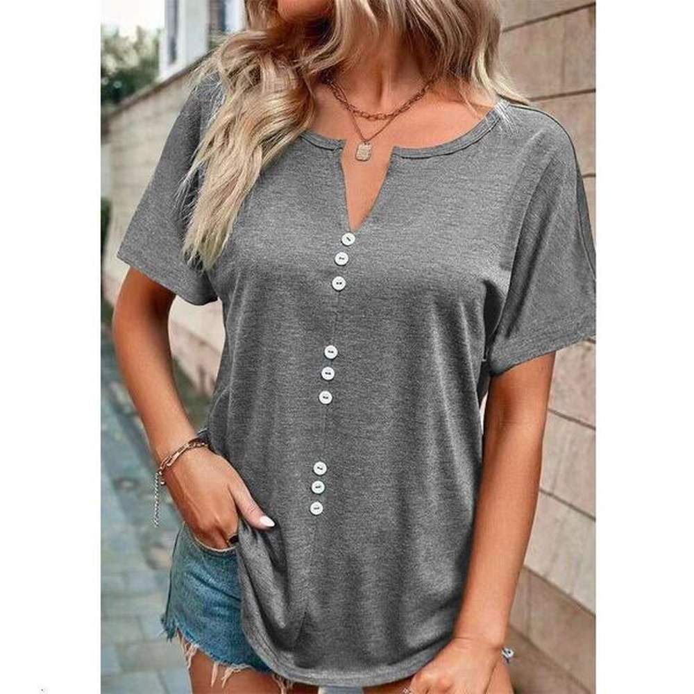 new european american womens clothing soft and fashionable small vneck