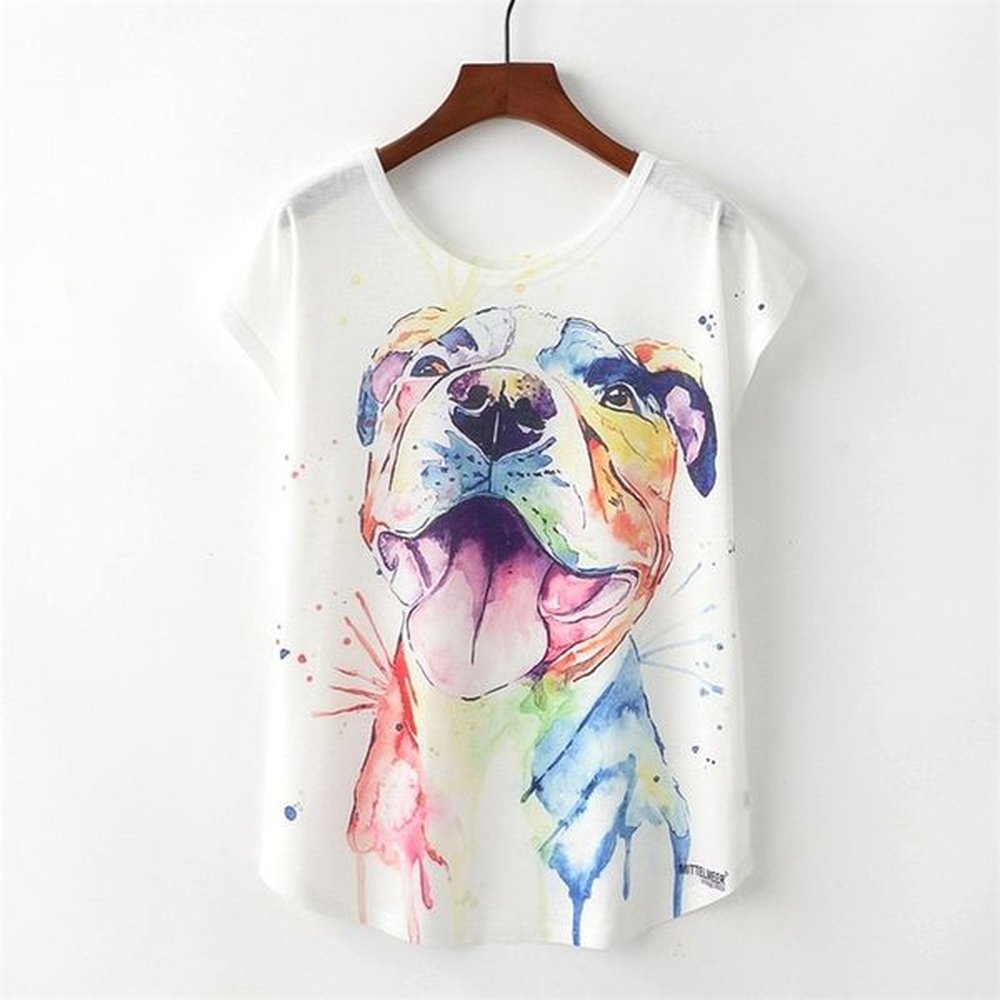 new fashion vintage spring summer t shirt women tops print