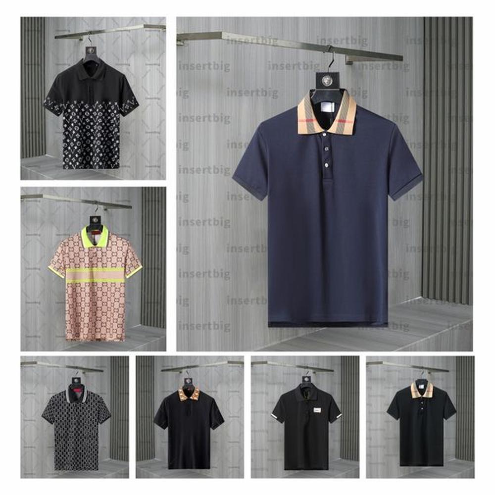 New High end Casual Fashion Mens Polos Neck Short Sleeve 100% Pure Cotton Pink POLO Shirt 24s